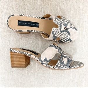 Steve Madden Maples Snakeskin Block Wood H…